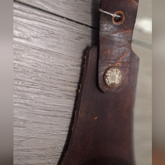 Tooled Leather Beer Bottle Hip Holder-Holster Dog Rottweiler? Vintage? - Picture 5 of 8